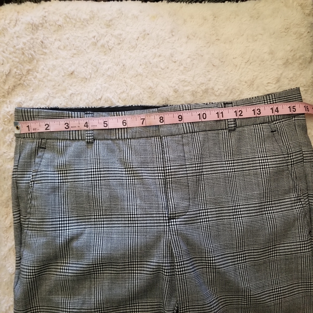 Banana Republic Ryan Fit Check Dress Pants 4P Petite Bi-Stretch - Picture 9 of 10